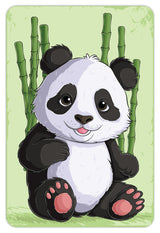 Diamond art panda og bambus 10 x 15 cm