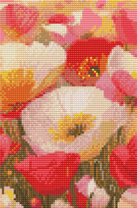 Diamond art valmueblomster 20 x 30 cm