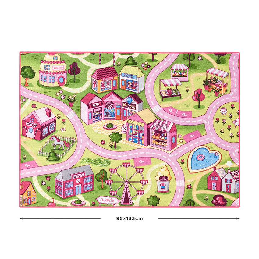 Legetæppe - Pink tivoli - 95 x 133 cm