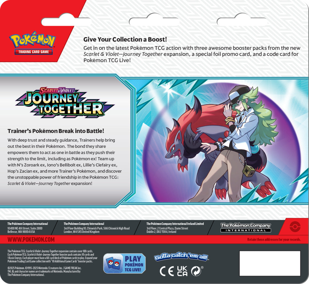 Pokemon 3 Pack Blister SV9 Journey Together