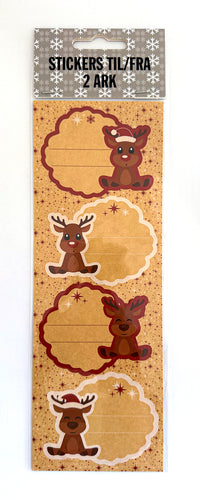 Stickers til/fra 2 ark 8 stk