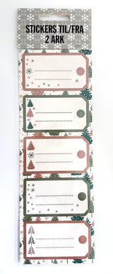 Stickers til/fra 2 ark 10 stk