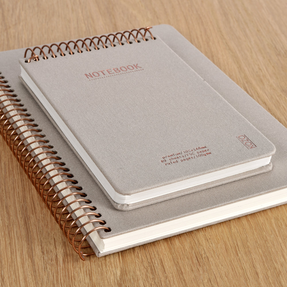 Notesbog KOZO A5 sand linjeret
