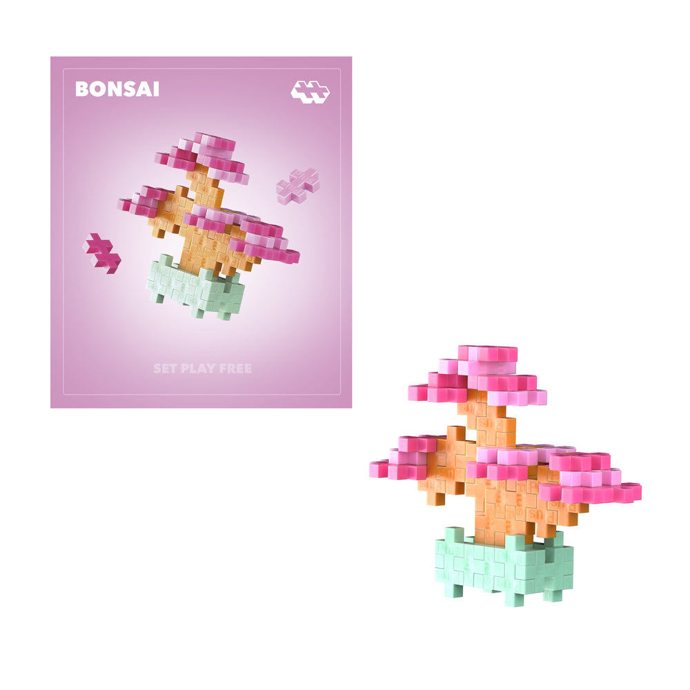 Plus-Plus Plant Packs - Pink bonsai
