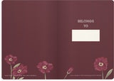 Notesbog Deluxe A5 Burgundy Flower