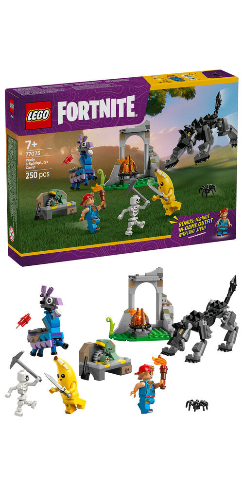 77075 LEGO Fortnite Peely og Sparkplugs lejr