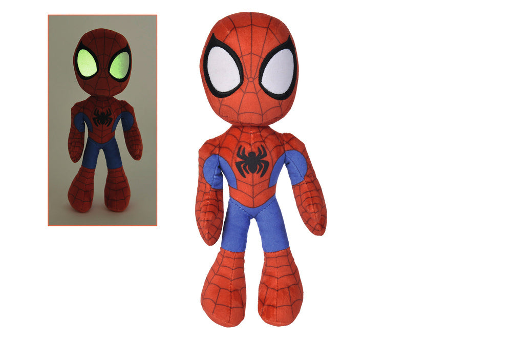 Disney Spidey som bamse med selvlysende øjne, 25 cm