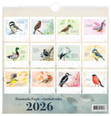 VÆGkalender 2026 Danmarks Fugle 29,5 x 29,5 cm