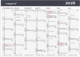 Bordkalender 2026 stående 2x7 mdr