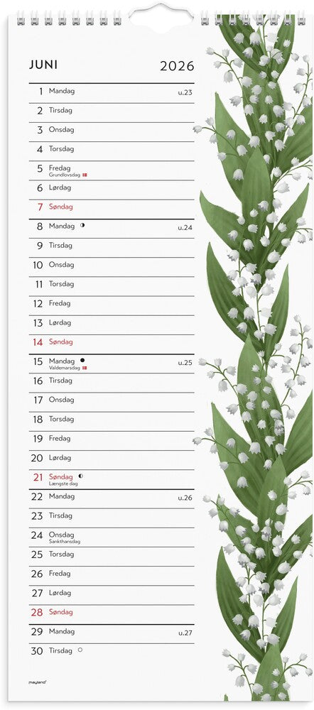 Vægkalender 2026 blomster