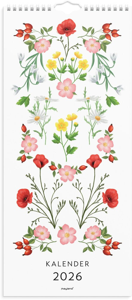 D2 Vægkalender 2026 blomster