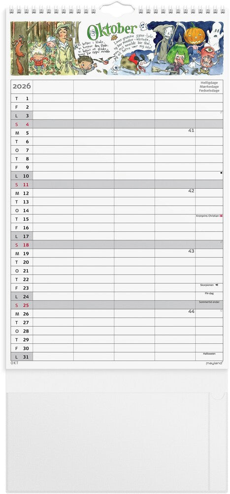 Familiekalender 2026 otto dickmeiss a3 4 personer