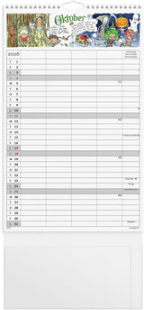 Familiekalender 2026 otto dickmeiss a3 4 personer