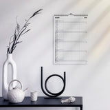 Familiekalender 2026 sort/hvid 3 kol