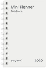 Mini planner 2026 uge refill tværformat