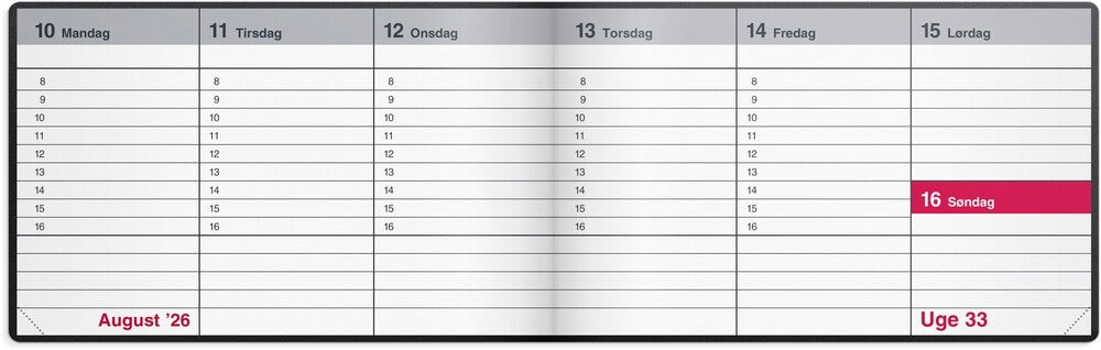 Bordkalender mini 2026 vinyl sort