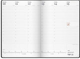 Kalender city diplomat 2026 uge vinyl sort