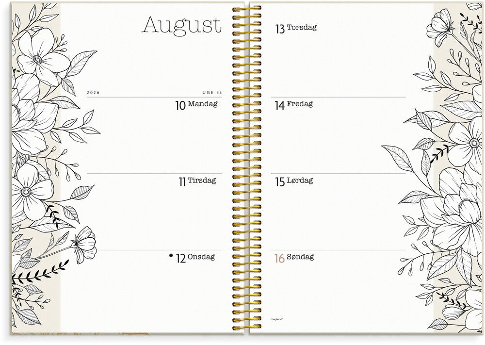 Life planner 2026 uge bloom