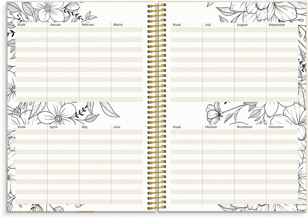Life planner 2026 uge bloom