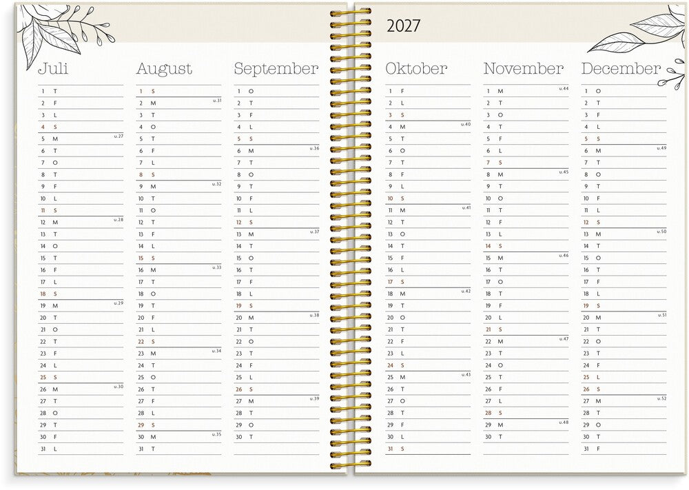 Life planner 2026 uge bloom