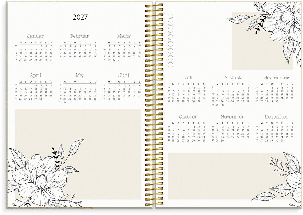 Life planner 2026 uge bloom