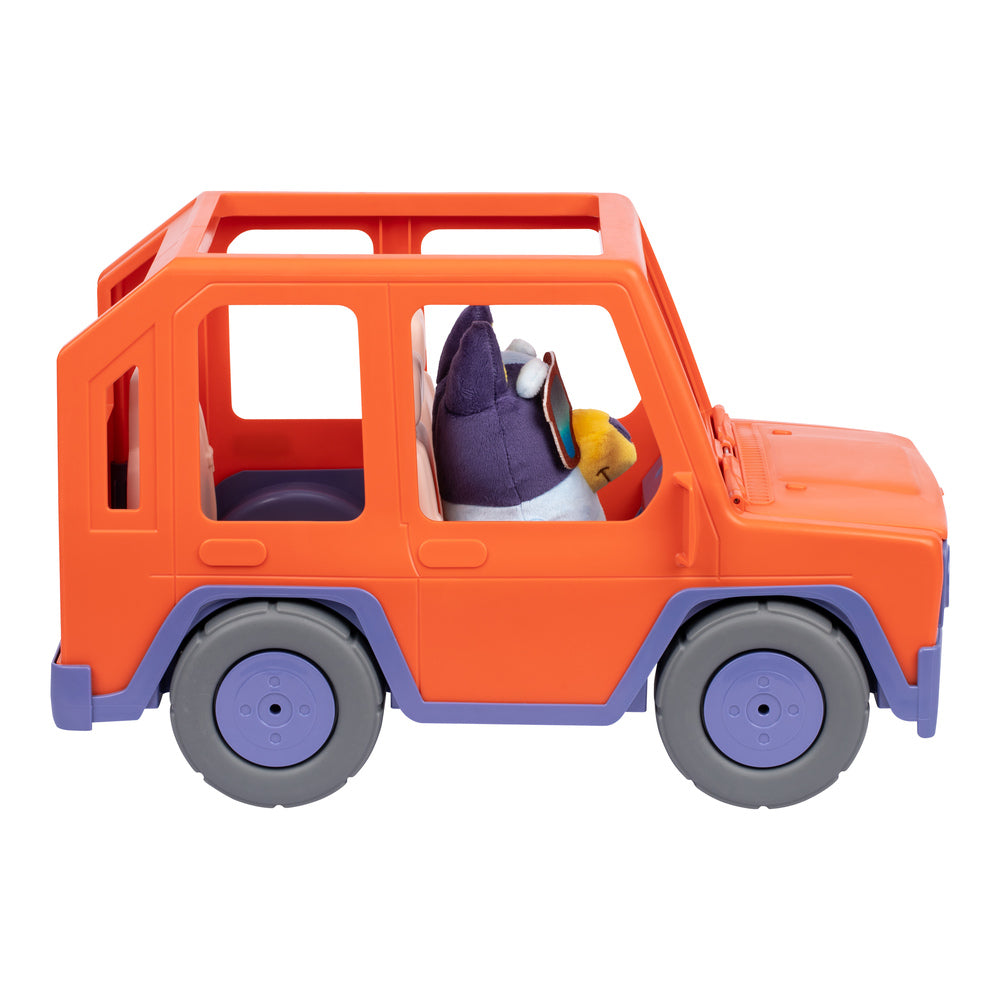 Stor Bluey Bamse og 4WD bil