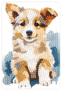 Diamond art hund 10 x 15 cm