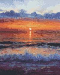 Diamond art hav M/solnedgang 40 x 50 cm