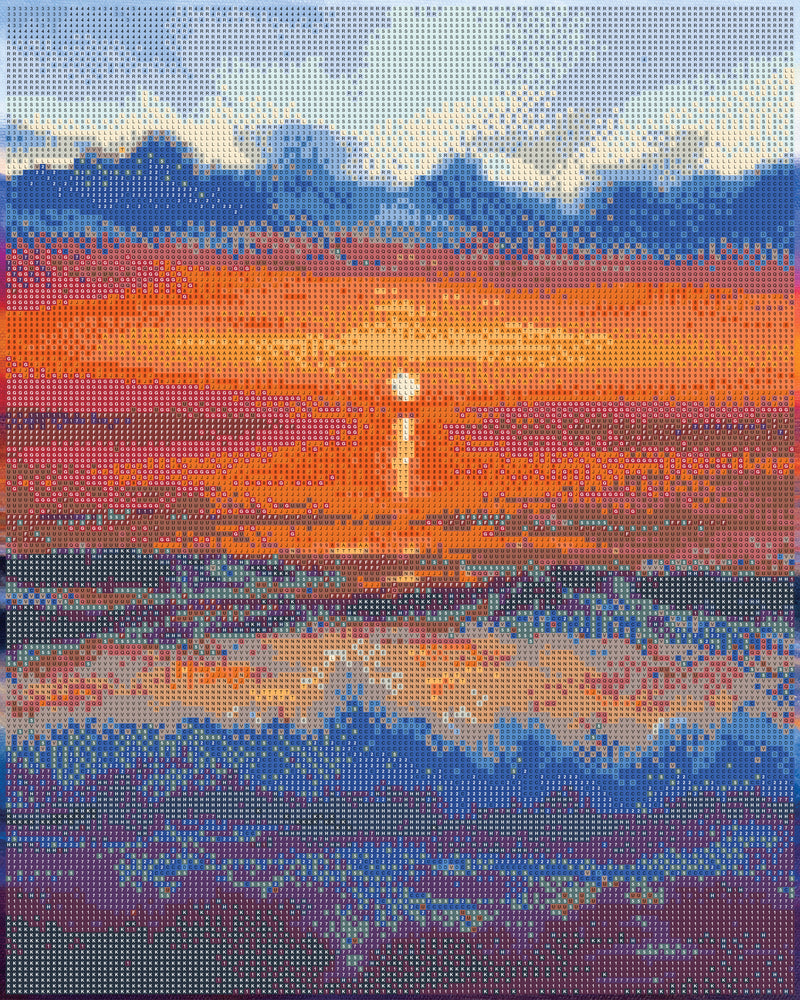 Diamond art hav M/solnedgang 40 x 50 cm