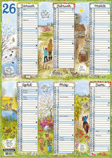 Overblikskalender A3 2026 Karton