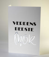 Kort Dobbelt m/konvolut Verdens Bedste Mor