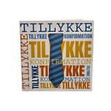 Kort Dobbelt m/konvolut Tillykke Med Konfirmationen Slips