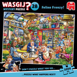 Puslespil Wasgij Mystery 28 Feline Frenzy! 1000 brikker