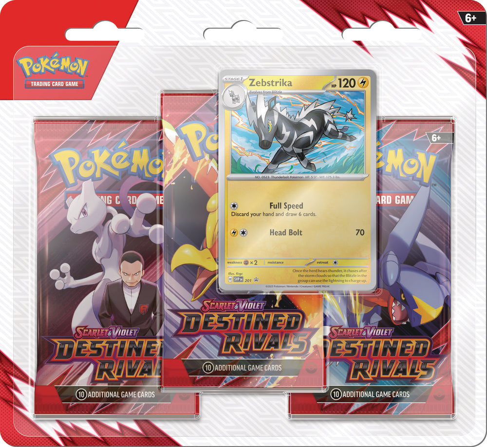 Pokemon SV10 Destined Rivals 3 Pack Blister Asst.