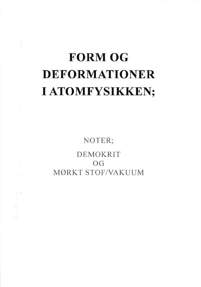 FORM OG DEFORMATION