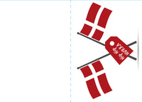 Kort 4/4 m/konvolutter hip hip hurra/tillykke