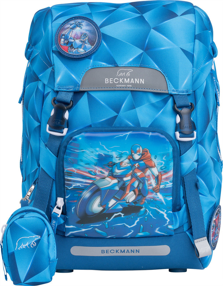 Skoletaske Beckmann 22 L Blue Lightning