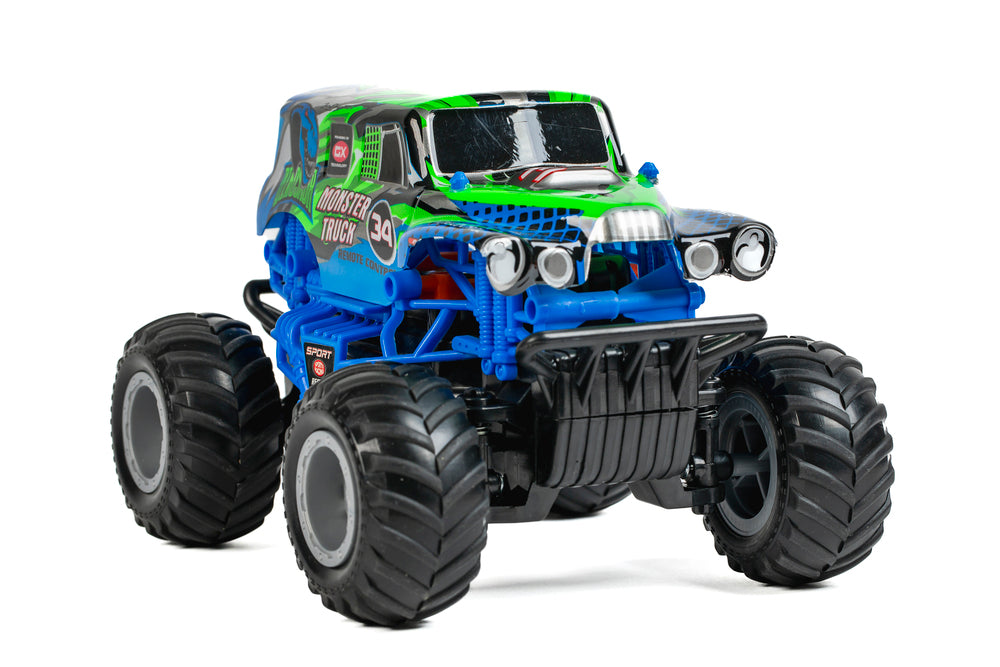RC Monster Truck 1:20 2,4GHz, blå/grøn