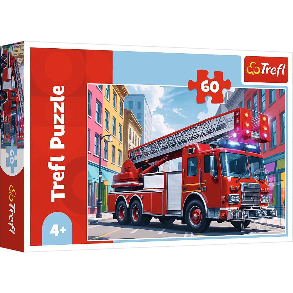 D1 Puslespil Fire truck 60 brikker