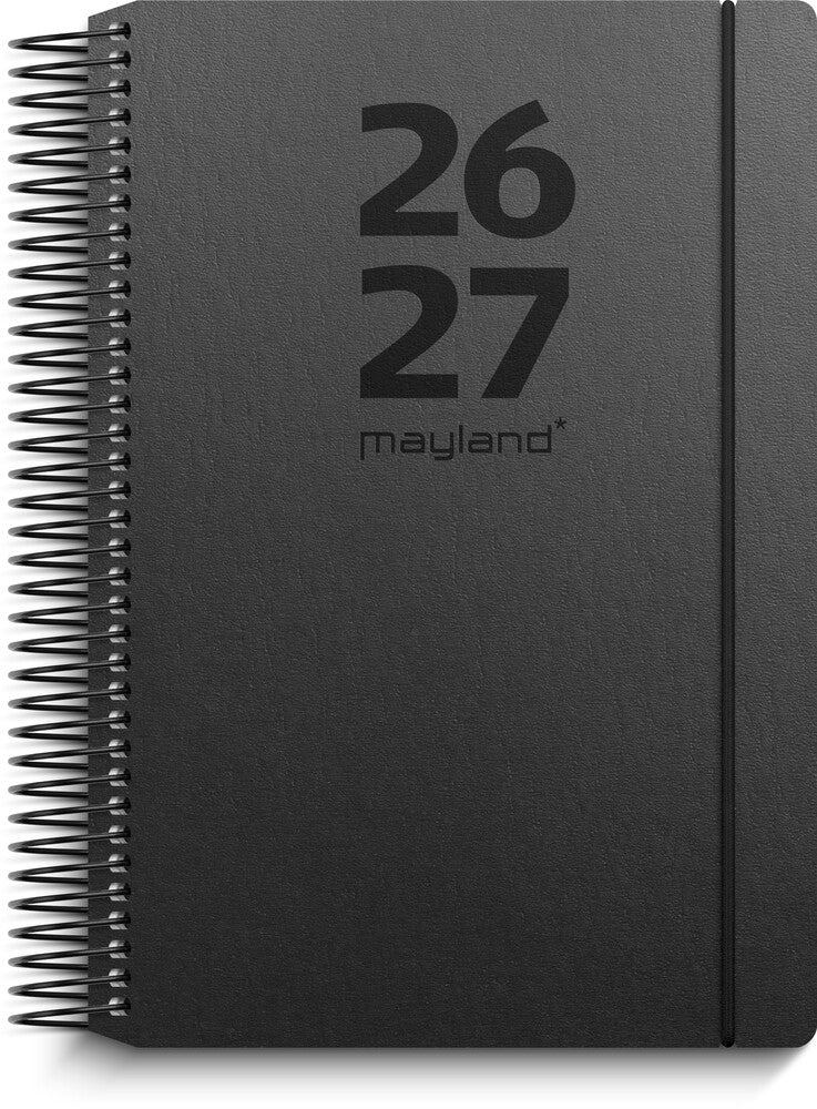 Mayland StudieKALENDER 26/27 sort karton Stor. 1 dag pr. side
