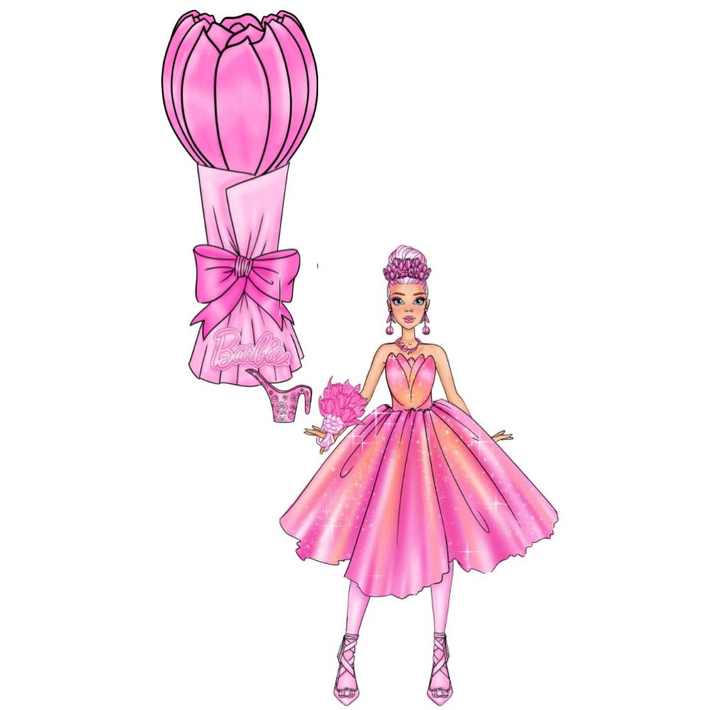 Barbie Flower Reveal lyserød tulipan