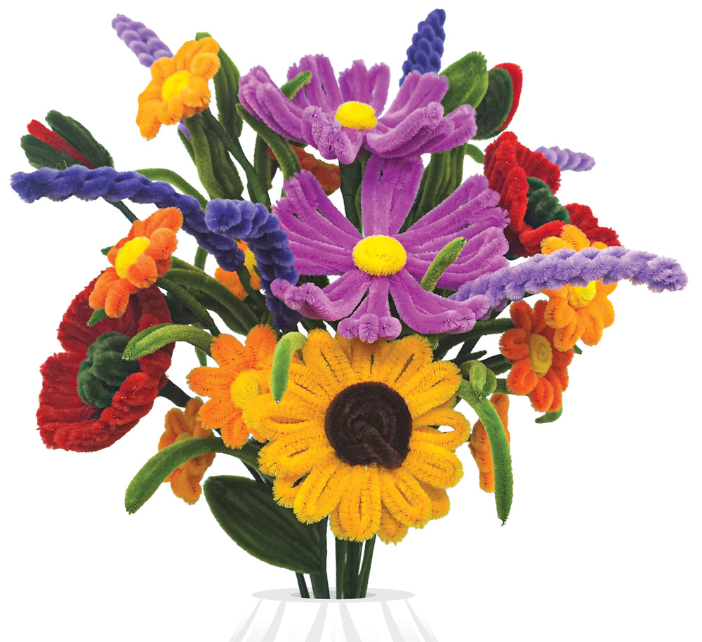 Piberenser blomster Sommerbuket 15 stk 6 ass blomster