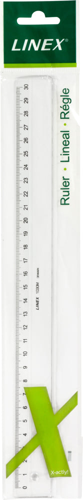 Lineal Linex klar plast 30cm 1030m