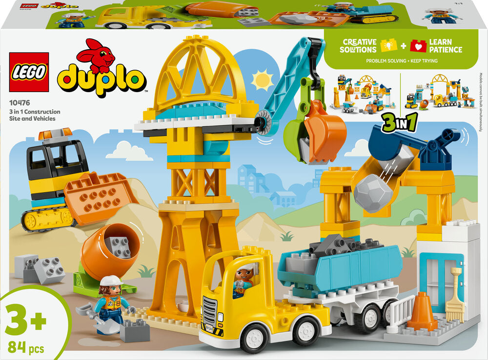 10476 LEGO DUPLO Town 3-i-1 Byggeplads med køretøjer