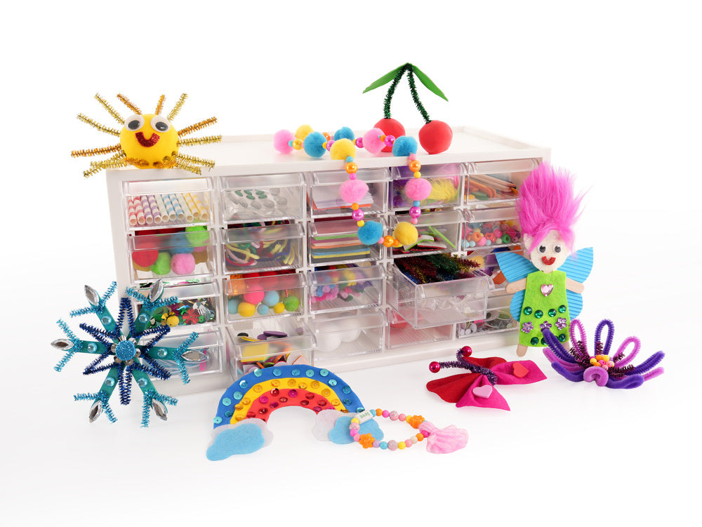 Hobbyboks m/20 skuffer DIY materiale