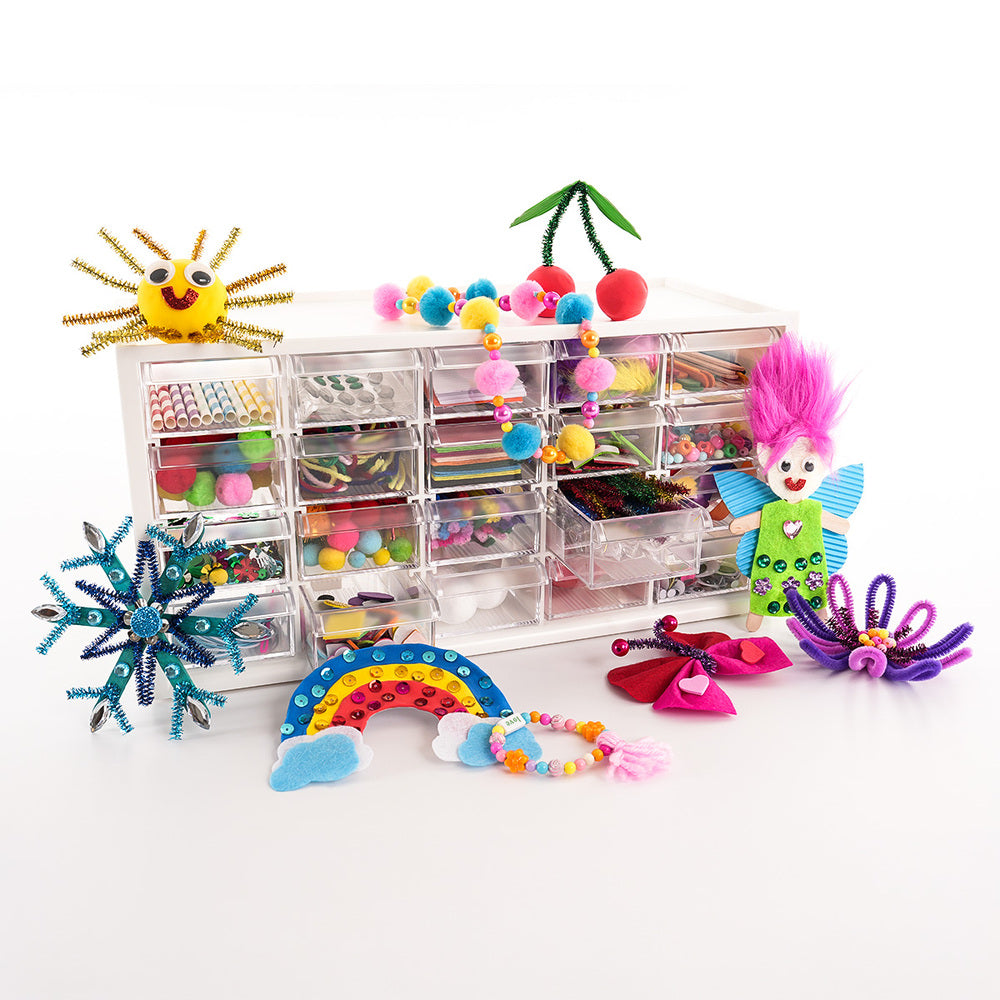 Hobbyboks m/20 skuffer DIY materiale