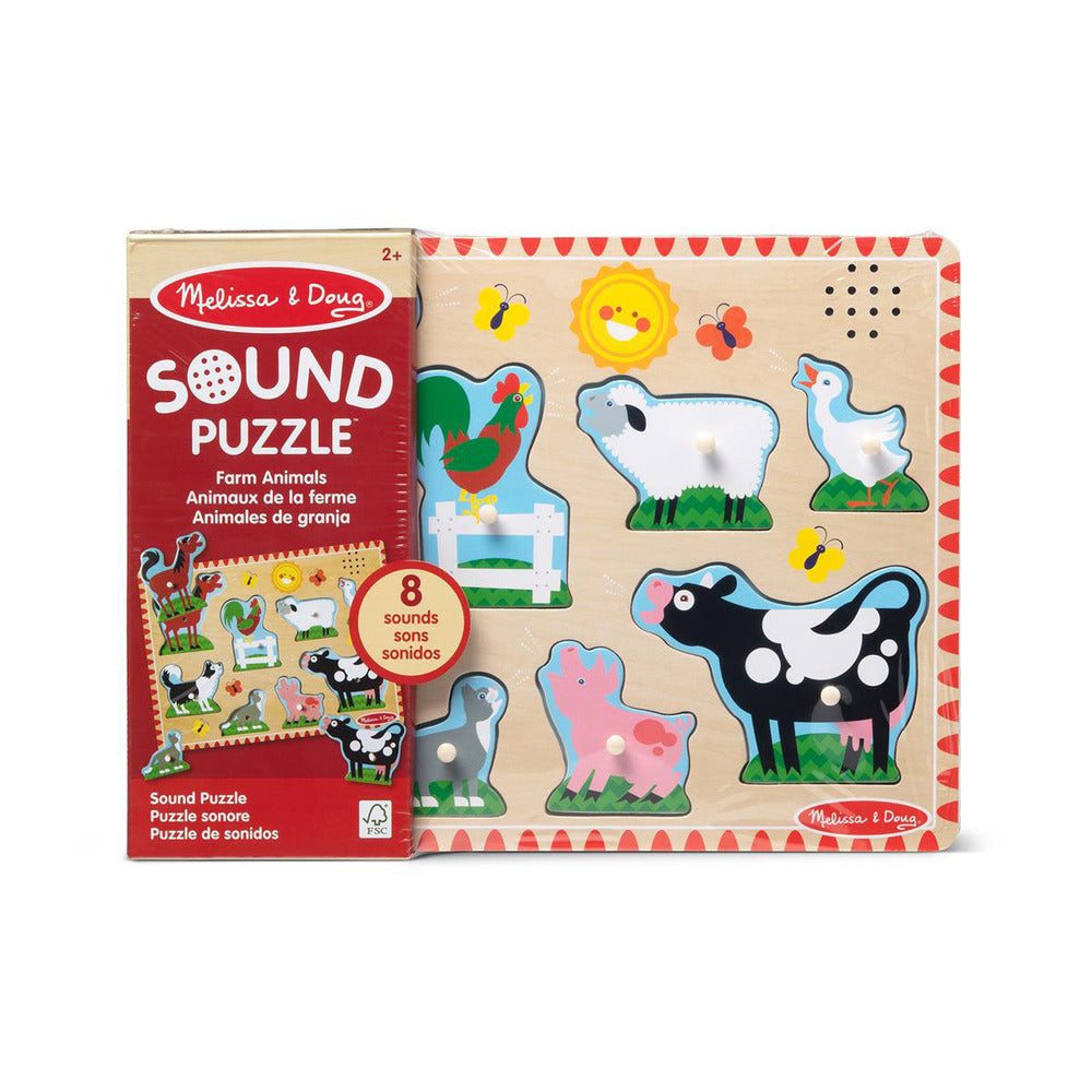 Melissa & Doug Puslespil med lyd, bondegårdsdyr