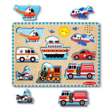 Melissa & Doug Puslespil med lyd, køretøjer