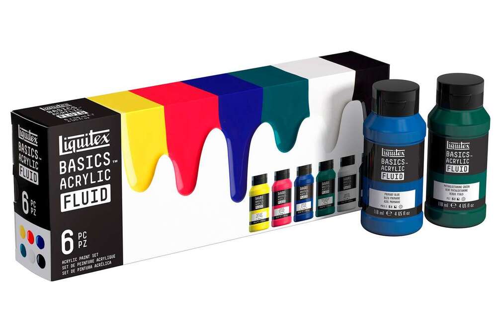 Basics acrylic fluid set 6x118ml row