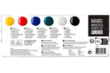 Basics acrylic fluid set 6x118ml row